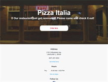 Tablet Screenshot of mypizzaitalialibertyville.com